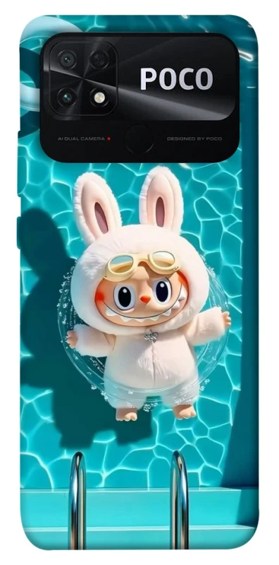 Чохол на Xiaomi Poco C40 Labubu in the pool ver.2 фото 1 з 1