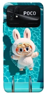 Чохол на Xiaomi Poco C40 Labubu in the pool ver.2 фото 1 з 1