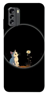 Чехол на Nokia G60 Cat and flower фото 1 из 1