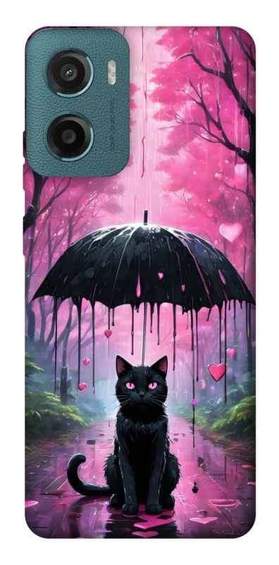 Чехол на Motorola Moto G06 Black cat фото 1 из 1