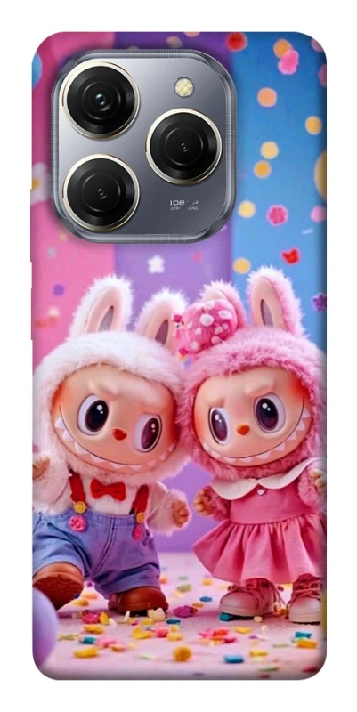 Чохол на TECNO Spark 20 Pro Labubu twins ver.3 фото 1 з 1