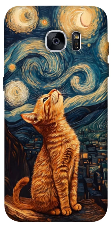 Чохол на Samsung G935F Galaxy S7 Edge van gogh cat фото 1 з 1