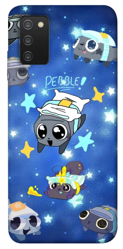 Чехол на Samsung Galaxy A03s Pebble kitten stars фото 1 из 1