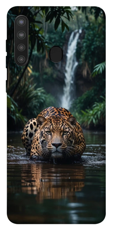 Чехол на Samsung Galaxy A21 Leopard in water фото 1 из 1