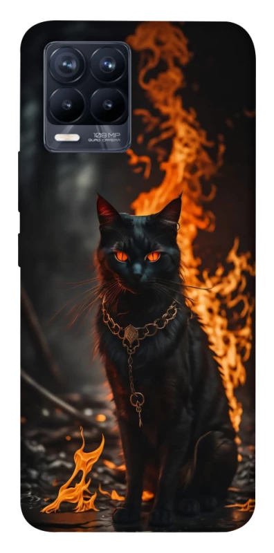 Чехол на Realme 8 Огненный кот фото 1 из 1