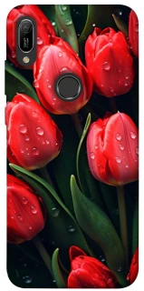 Чохол на Huawei Y6 (2019) Червоні тюльпани фото 1 Чохол на Huawei Y6 (2019) Червоні тюльпани фото 1 з 1