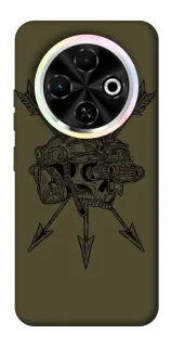 Чехол на TECNO Spark 30C Mil skull фото 1 из 1