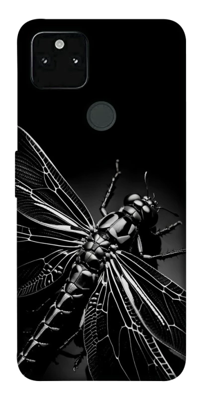 Чехол на Google Pixel 5A Black dragonfly фото 1 из 1