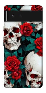 Чохол на Google Pixel 6 skull and rose фото 1 з 1