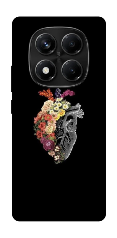 Чохол на Xiaomi Redmi Note 14 Pro 4G Heart with flowers фото 1 з 1