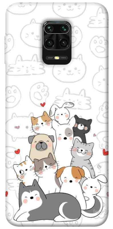 Чохол на Xiaomi Redmi Note 9s / Note 9 Pro / Note 9 Pro Max Funny Pets фото 1 з 1