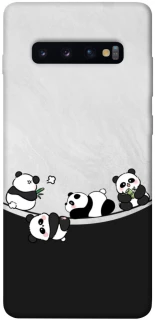 Чохол на Samsung Galaxy S10+ Four pandas фото 1 з 1