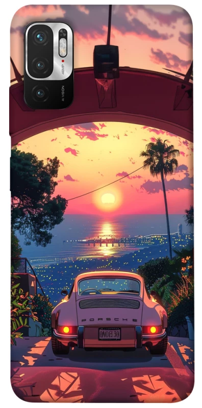 Чехол на Xiaomi Redmi Note 10 5G Porsche at sunset фото 1 из 1