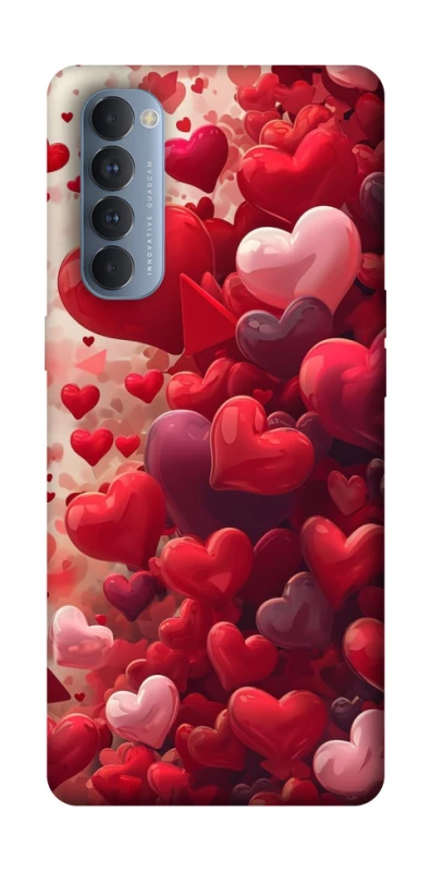 Чохол на Oppo Reno 4 Pro Many hearts фото 1 з 1