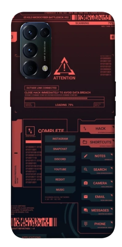 Чехол на Oppo Reno 5 4G Attention фото 1 из 1