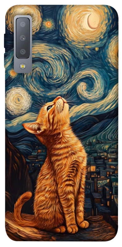 Чохол на Samsung A750 Galaxy A7 (2018) van gogh cat фото 1 з 1
