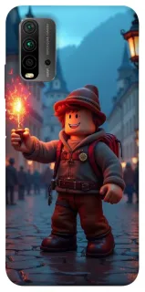 Чохол на Xiaomi Redmi 9T Roblox Fire Logo Blue Flames фото 1 з 1