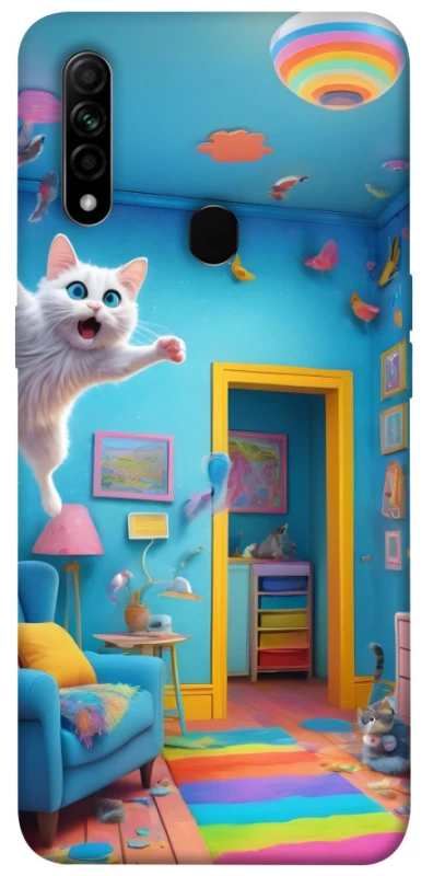 Чохол на Oppo A31 crazy cat фото 1 з 1