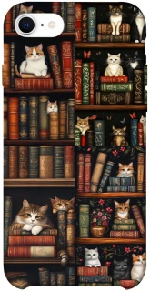 Чехол на Apple iPhone SE (2020) Cats & Books фото 1 из 1