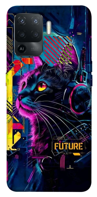 Чохол на Oppo Reno 5 Lite Cyber Cat v2 фото 1 з 1