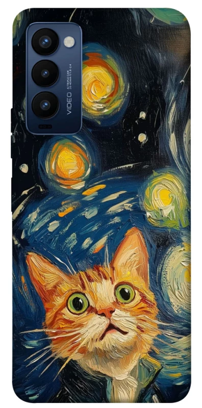 Чохол на TECNO Camon 18 paint cat фото 1 з 1