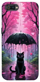 Чохол на Realme C2 Black cat фото 1 з 1