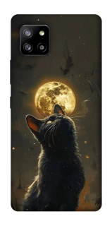 Чохол на Samsung Galaxy A42 5G Кіт під місяцем v2 фото 1 з 1