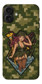 Чехол на Apple iPhone 16 Plus Military Waifu фото 1 из 1