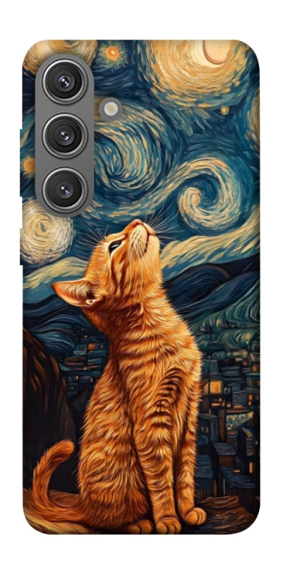 Чохол на Samsung Galaxy S24 van gogh cat фото 1 з 1