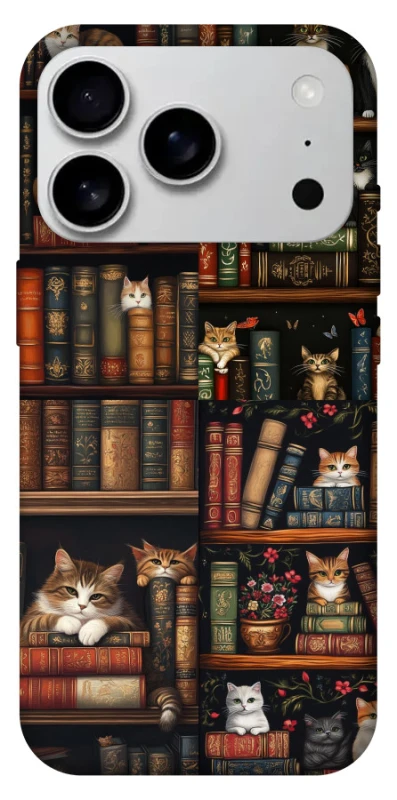 Чехол на Apple iPhone 17 Pro Max (6.9") Cats & Books фото 1 из 1