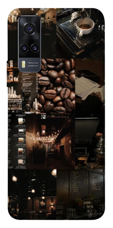 Чохол на Vivo Y31 Coffee collage ver.1 фото 1 з 1