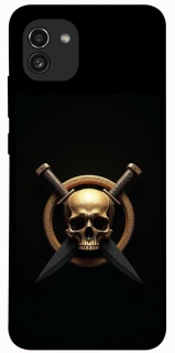 Чохол на Samsung Galaxy A03 Golden Skull фото 1 з 1