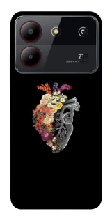 Чехол на ZTE Blade A54 4G Heart with flowers фото 1 из 1
