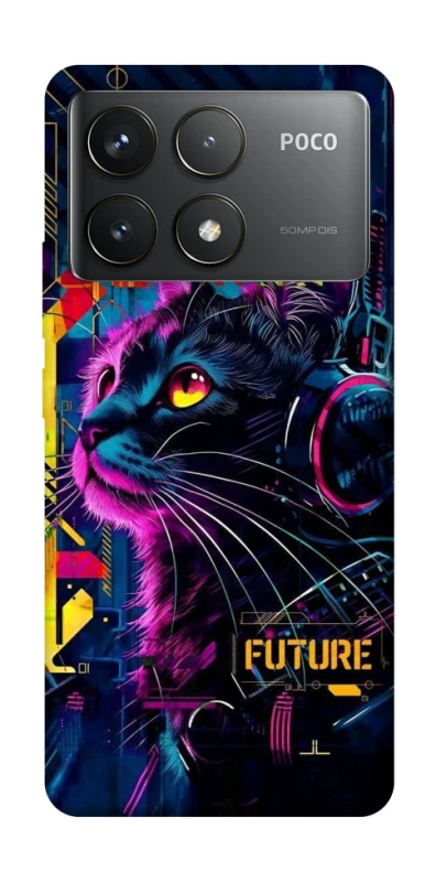 Чохол на Xiaomi Poco F6 Pro Cyber Cat v2 фото 1 з 1