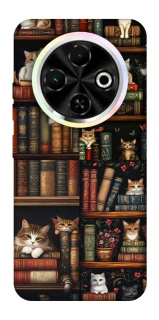 Чехол на TECNO Spark 30C Cats & Books фото 1 из 1