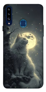 Чохол на Samsung Galaxy A20s Кіт під місяцем фото 1 з 1