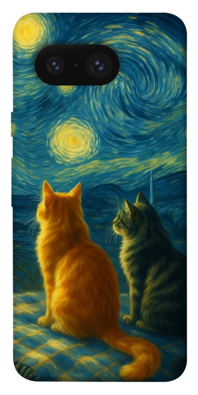 Чохол на Google Pixel 8 Cats under the stars фото 1 з 1