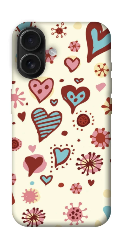 Чохол на Apple iPhone 16 Pretty hearts фото 1 з 1