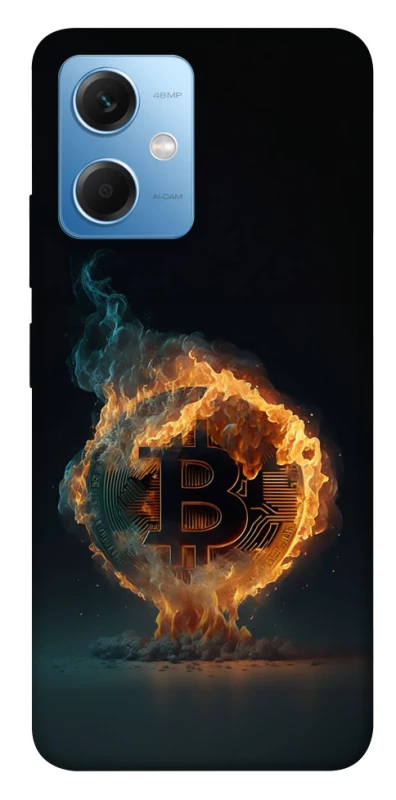 Чохол на Xiaomi Redmi Note 12 5G Fire Bitcoin фото 1 з 1
