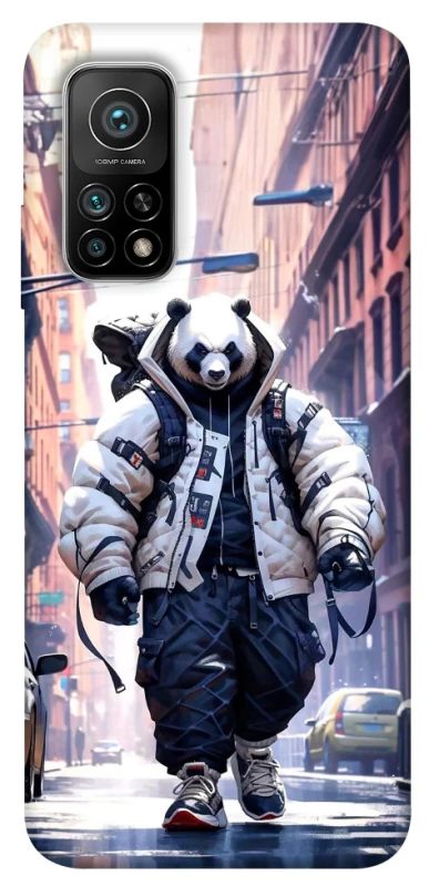 Чехол на Xiaomi Mi 10T Панда курьер фото 1 из 1
