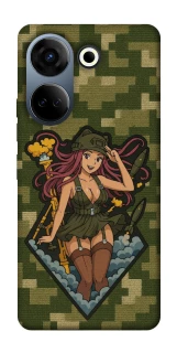 Чехол на TECNO Camon 20 Pro (CK7n) Military Waifu фото 1 из 1