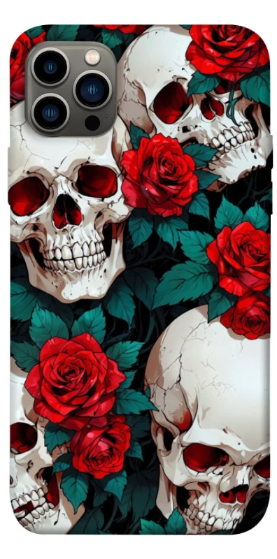 Чехол на Apple iPhone 12 Pro (6.1") skull and rose фото 1 из 1