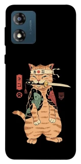 Чохол на Motorola Moto E13 Кіт-самурай фото 1 з 1