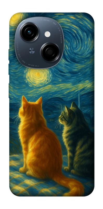 Чохол на TECNO Spark Go 1 Cats under the stars фото 1 з 1