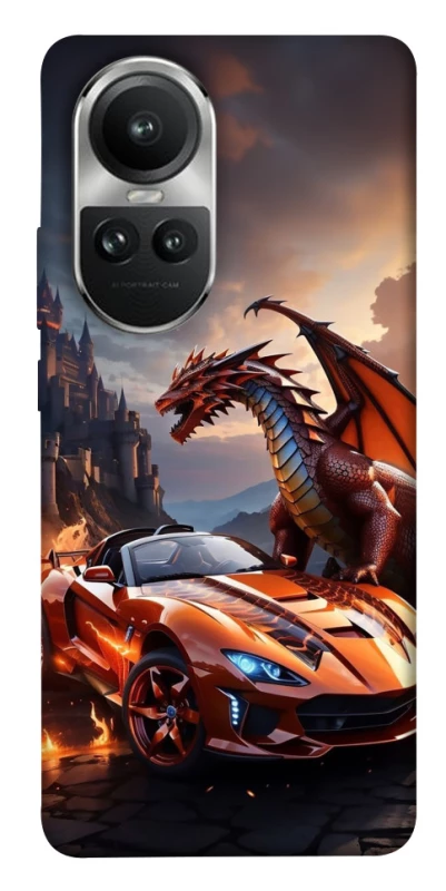 Чехол на Oppo Reno 10 Сar and dragon фото 1 из 1
