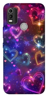 Чохол на Nokia C21 Plus Drawn hearts фото 1 з 1