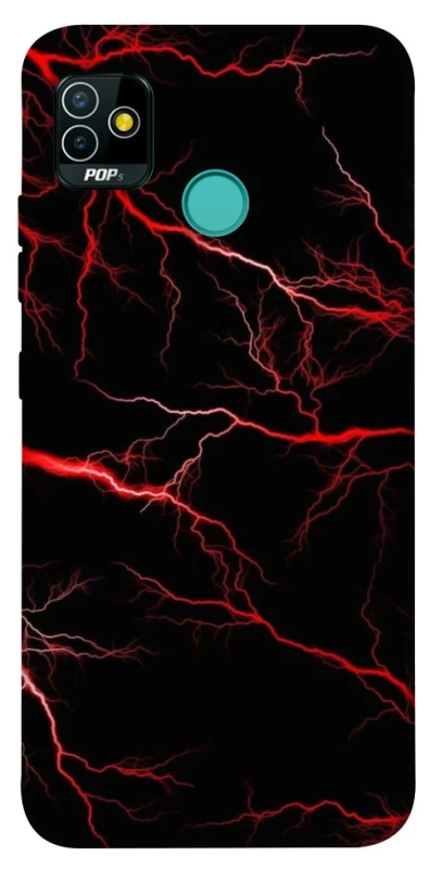 Чехол на TECNO POP 5 Красная молния фото 1 из 1