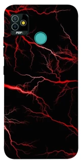 Чехол на TECNO POP 5 Красная молния фото 1 из 1