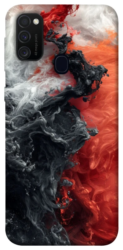 Чехол на Samsung Galaxy M21 Black and Red фото 1 из 1