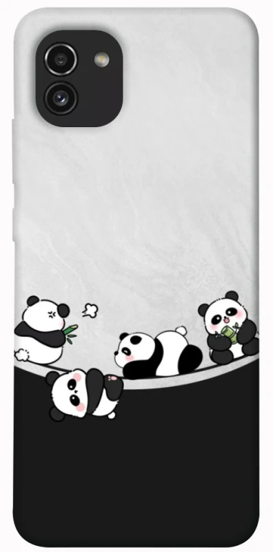 Чохол на Samsung Galaxy A03 Four pandas фото 1 з 1